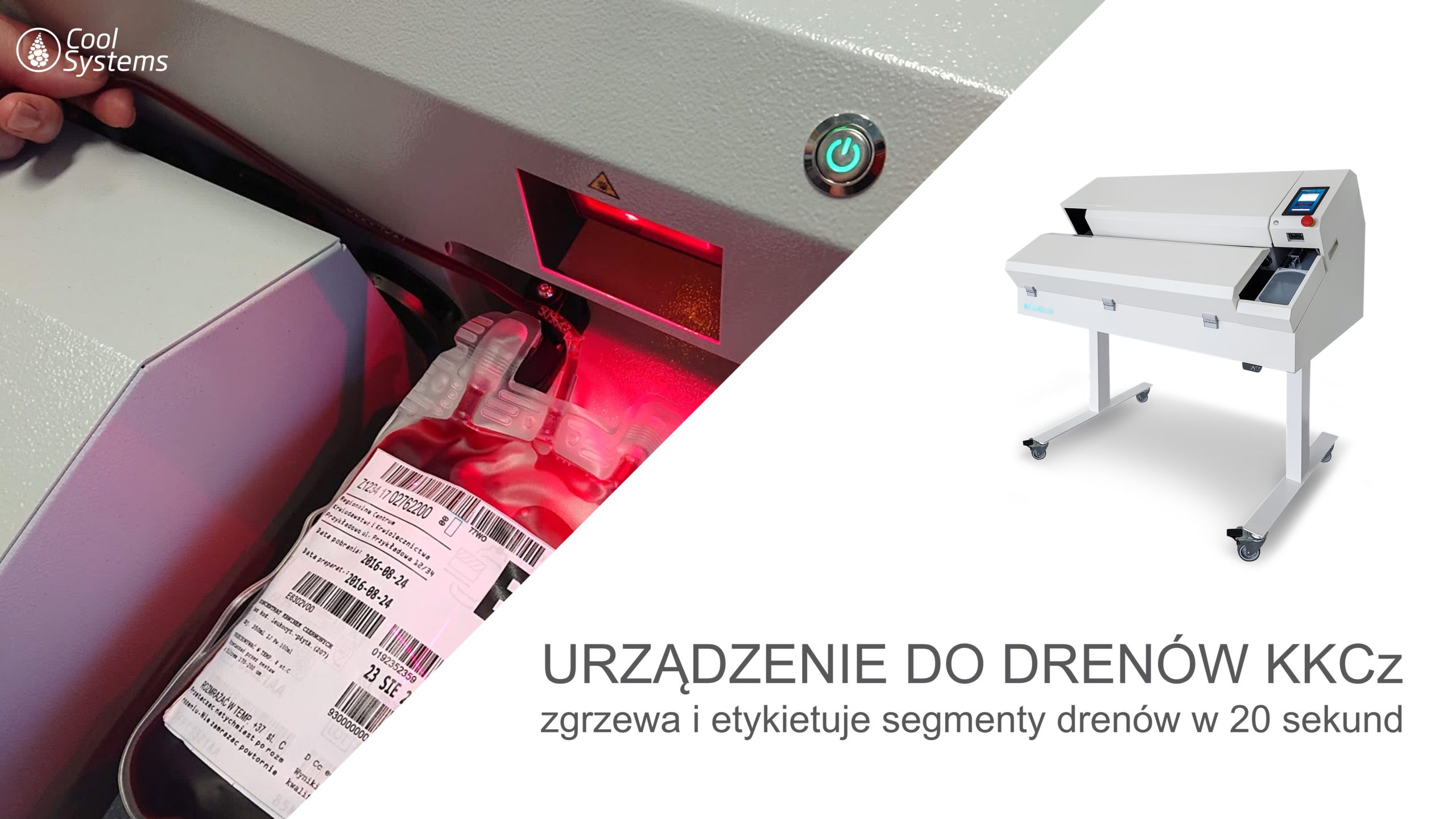Device for welding and labeling drains TSR 2.5